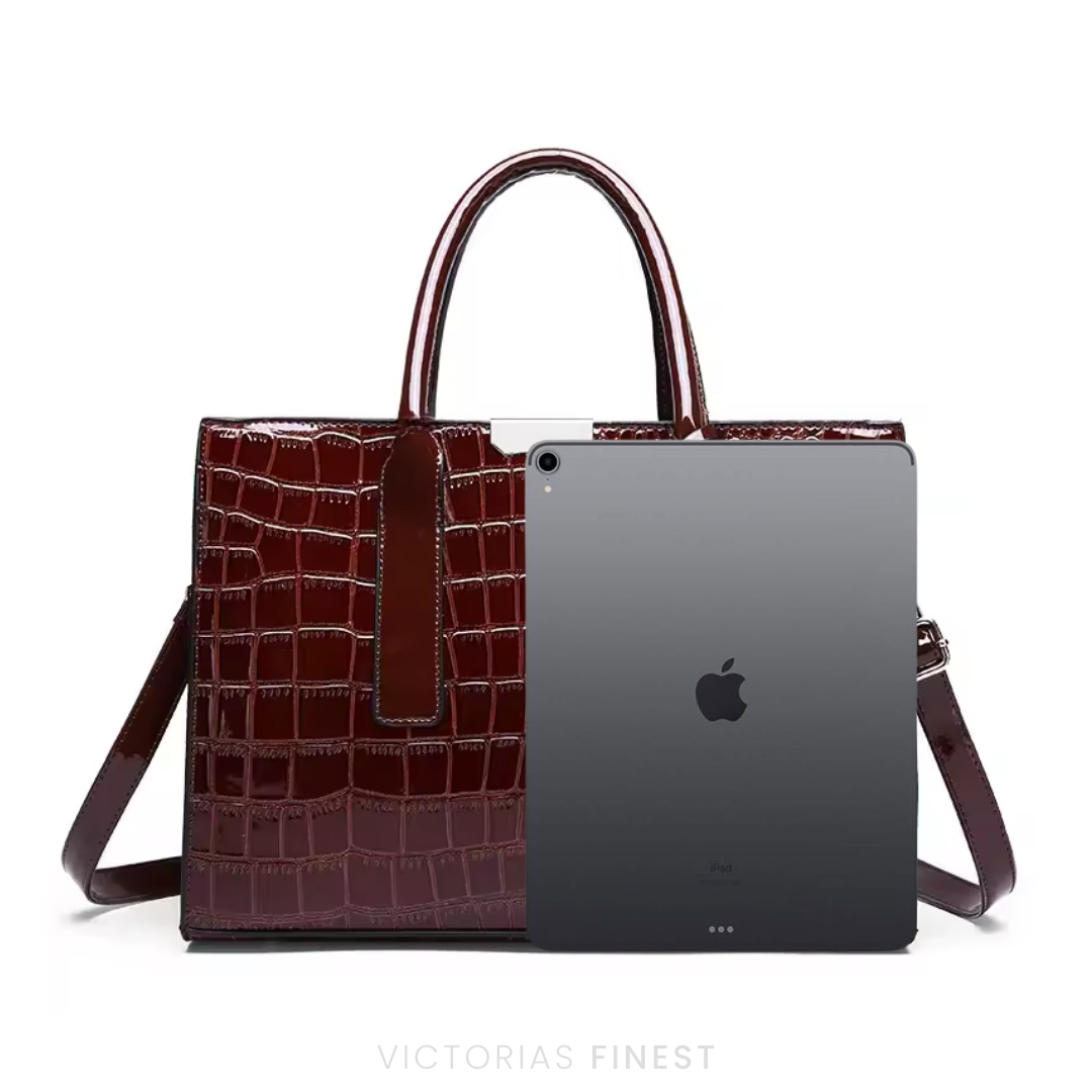 New York Croc-Print Carryall