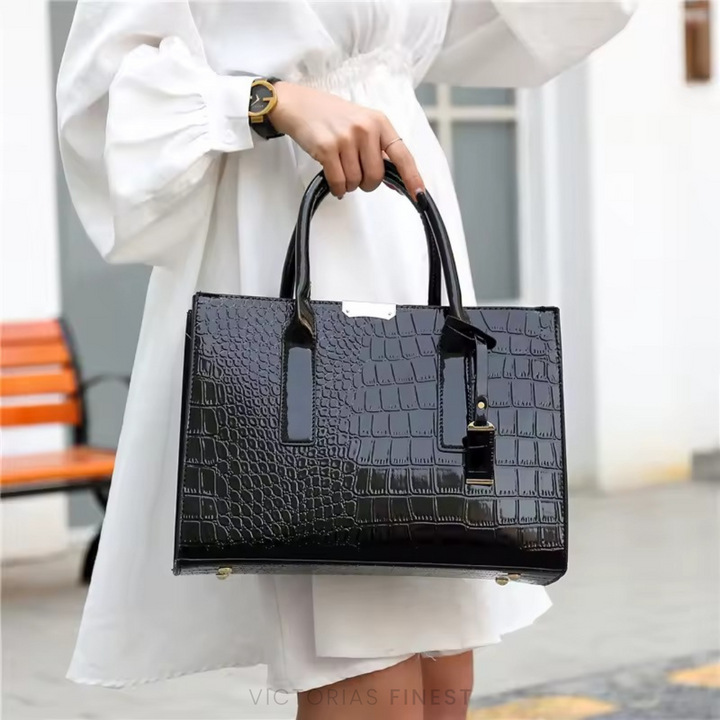 New York Croc-Print Carryall