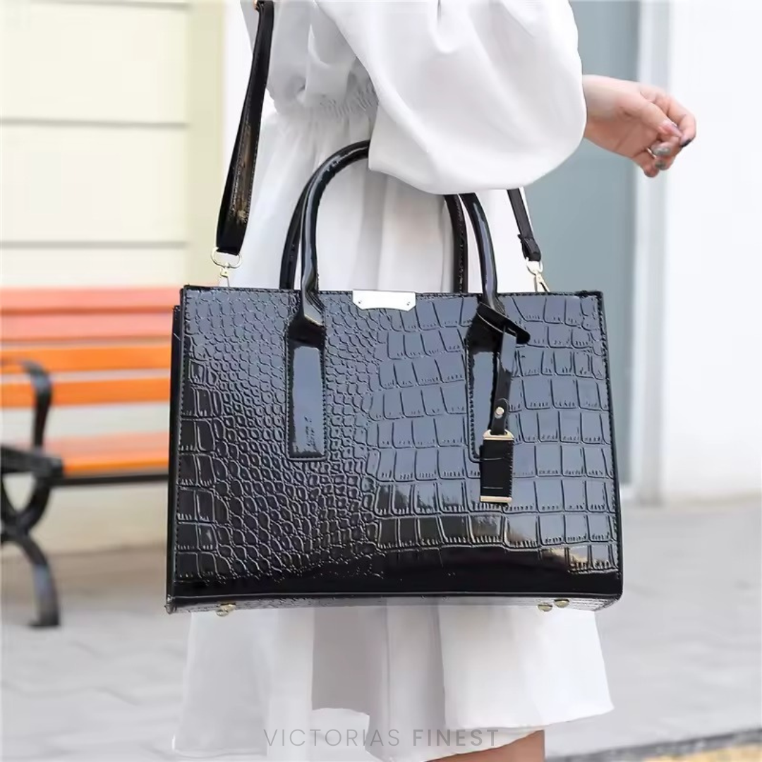 New York Croc-Print Carryall