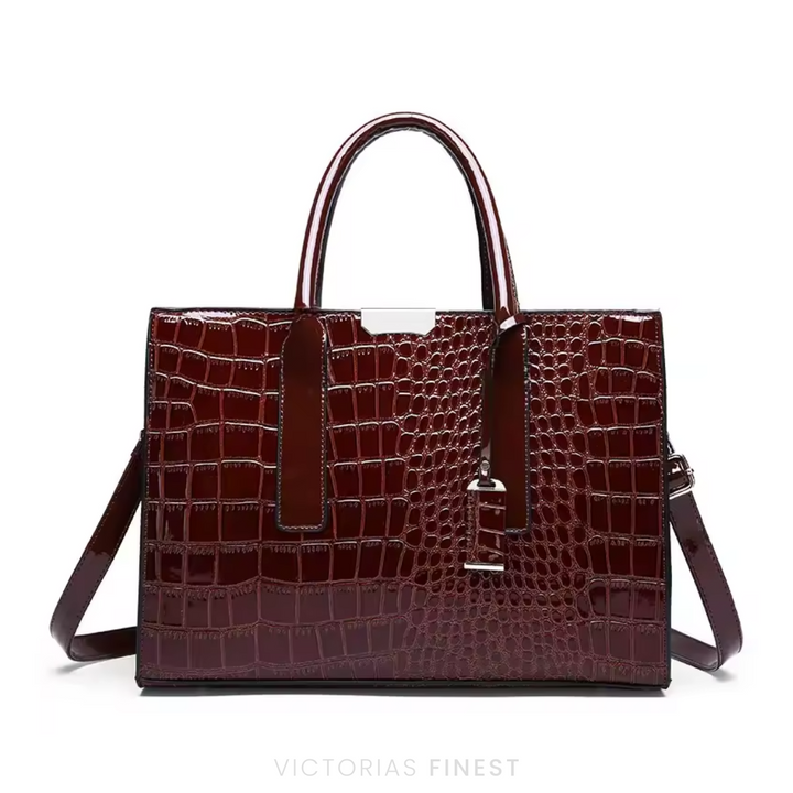 New York Croc-Print Carryall