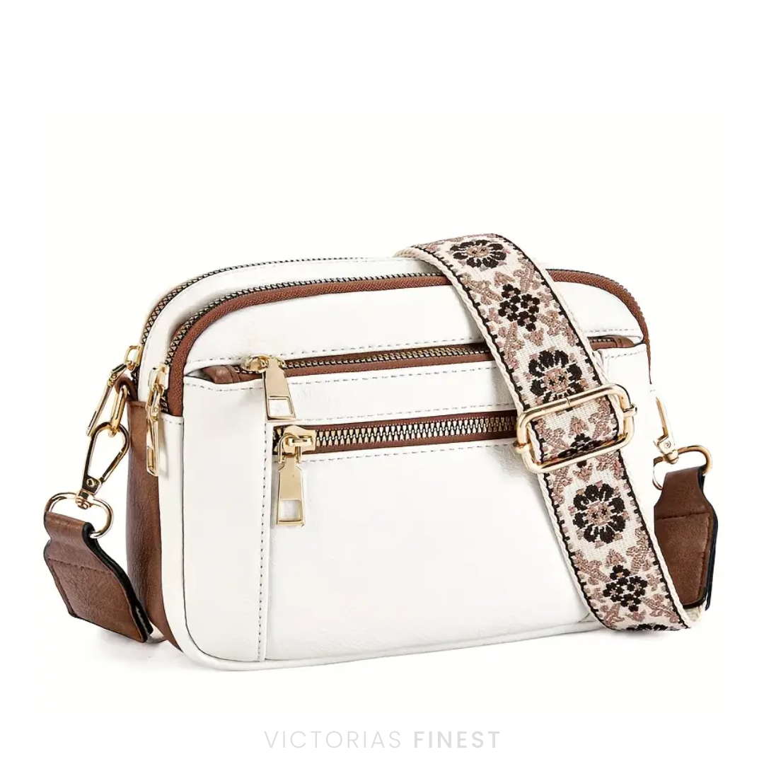Pattern Strap Crossbody Bag