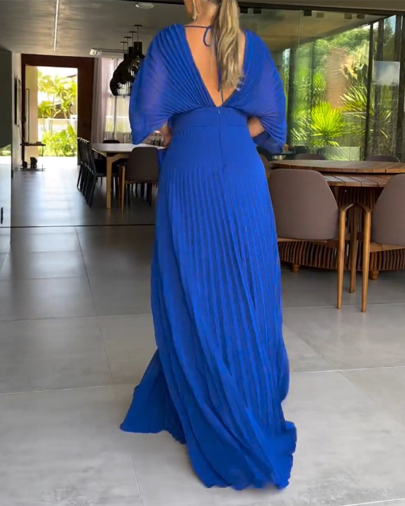 Nerida - Pleated Elegance Dress