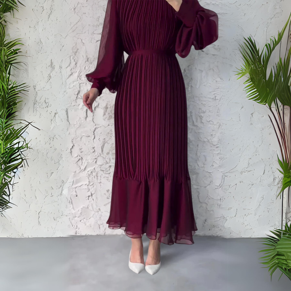 Hazel - Pleated Elegant Dress