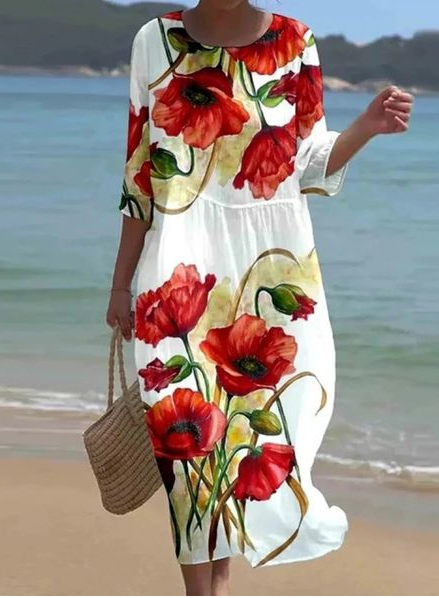 Miranda | Sunset Flower Dress