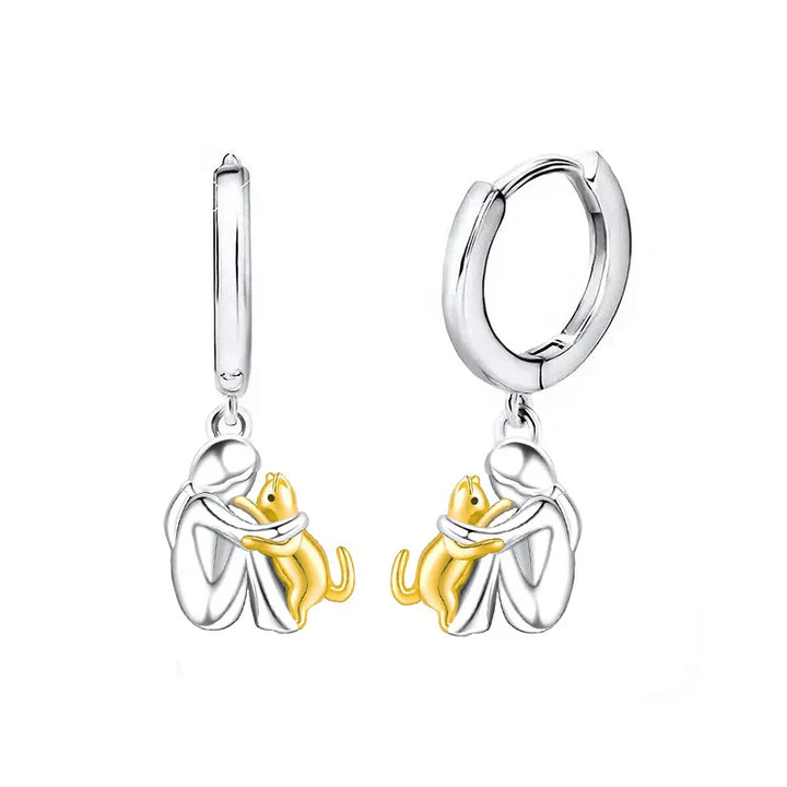 Elenza | Cat Embrace Earrings with Round Closer