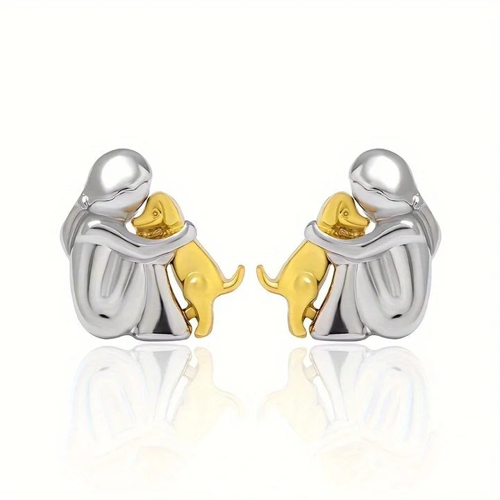 Elenza  | Dog Motif Embrace Earrings