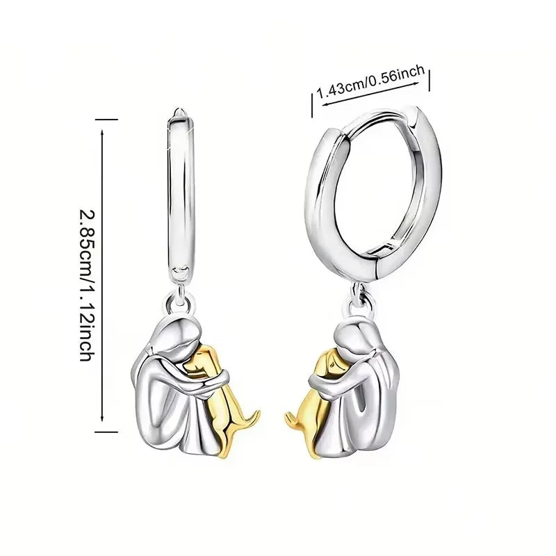 Elenza  | Dog Motif Support Earrings