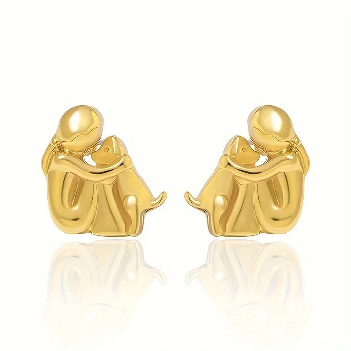 Elenza  | Dog Motif Embrace Earrings