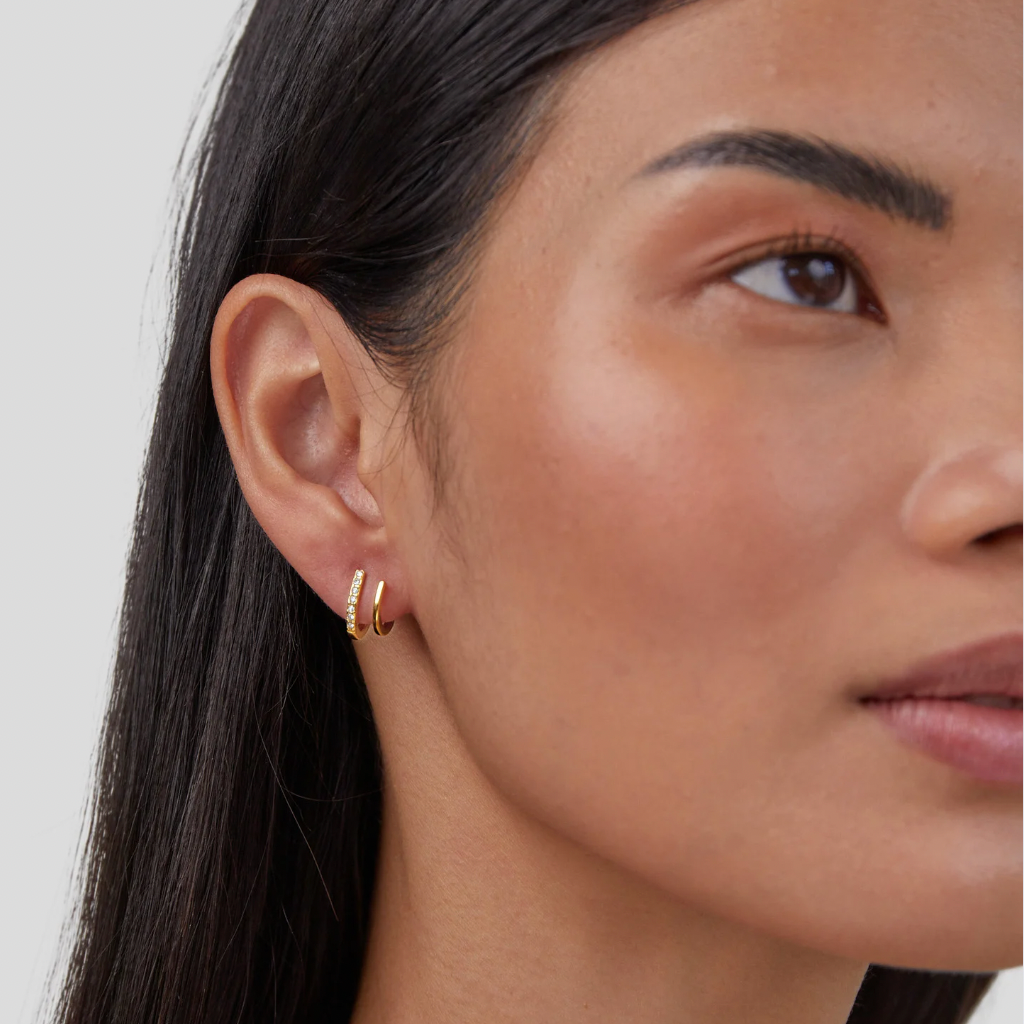 Gold and Crystal Claw Earrings