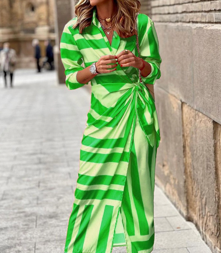 Elvina - Printed Wrap Dress