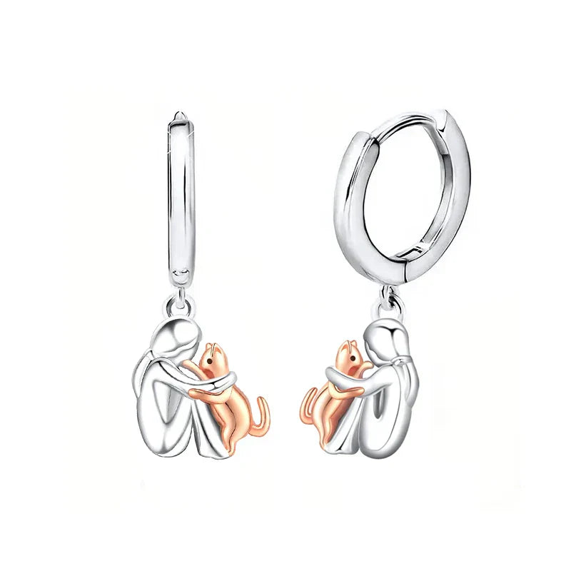 Elenza | Cat Embrace Earrings with Round Closer