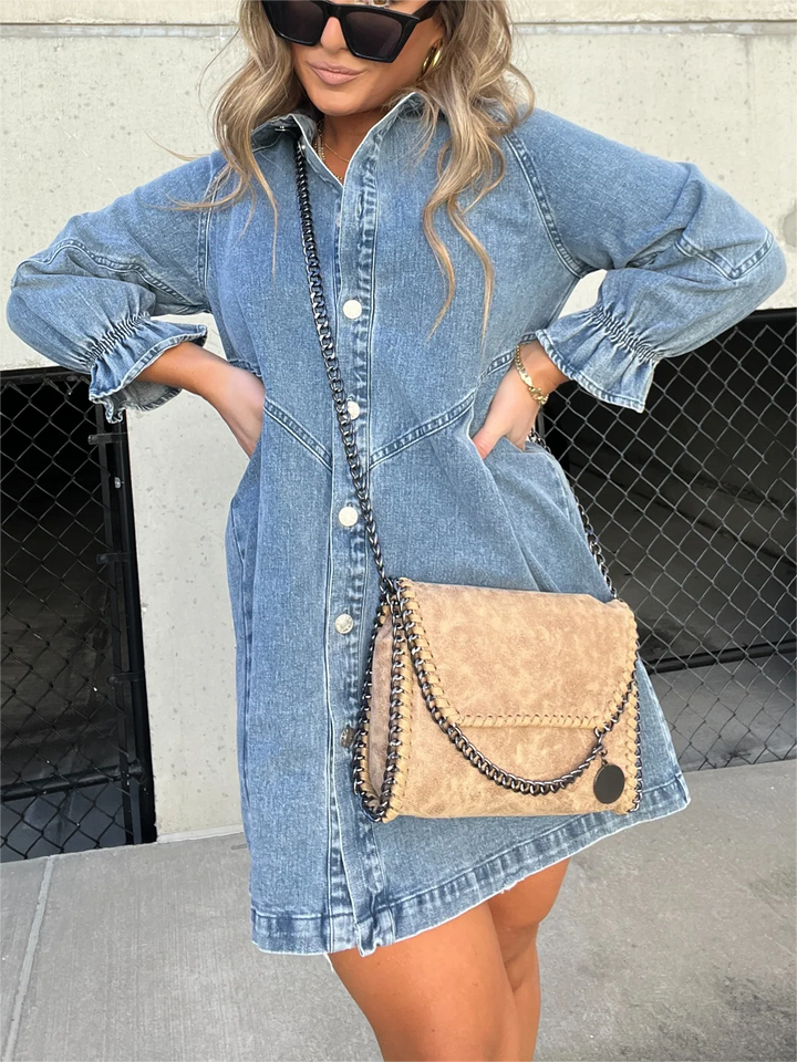 Elowyn - Casual Denim Dress