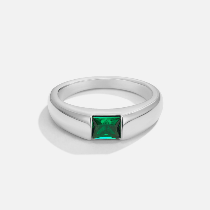 Ember Ring Silver & Emerald