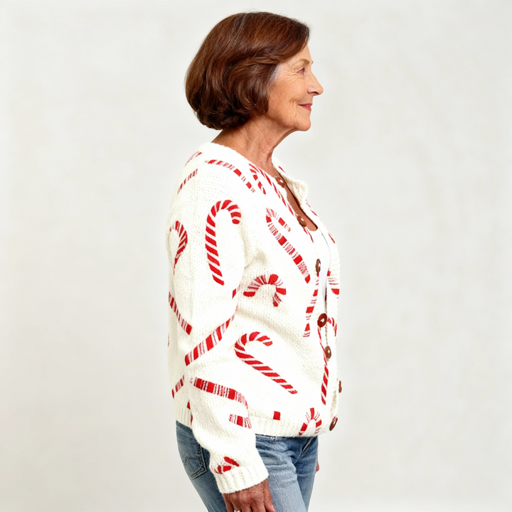 AISLINN | FESTIVE CANDY CARDIGAN