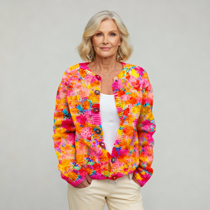 DYMPNA | FLORAL PRINT CARDIGAN