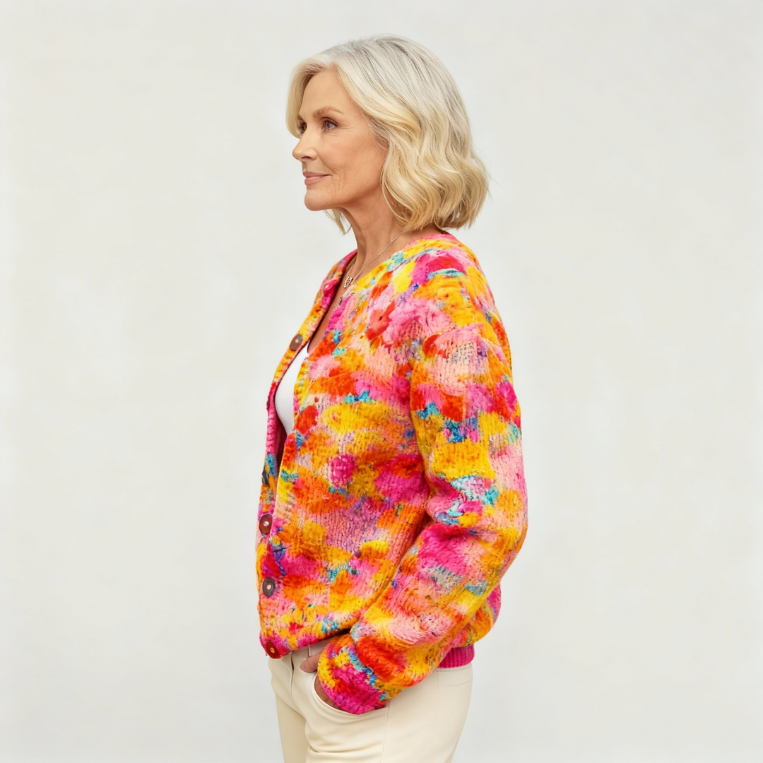 DYMPNA | FLORAL PRINT CARDIGAN