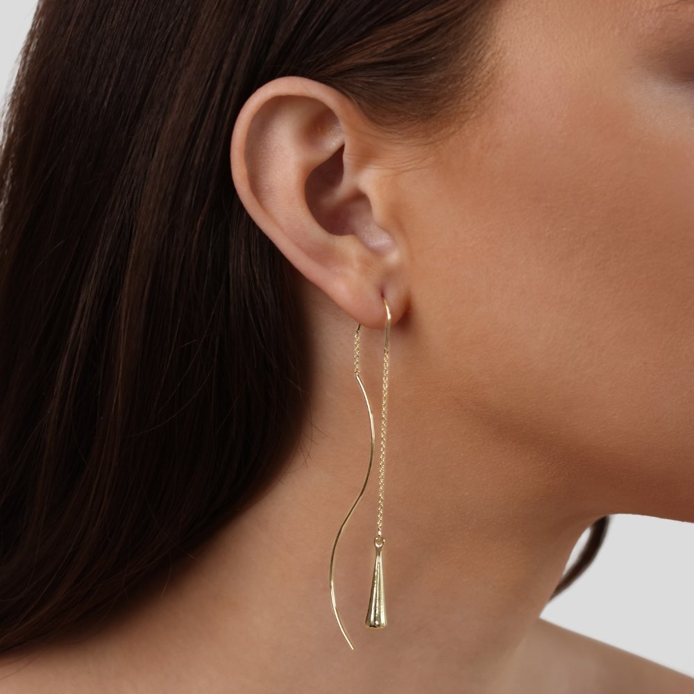 Drop Shaped Tassel Earrings