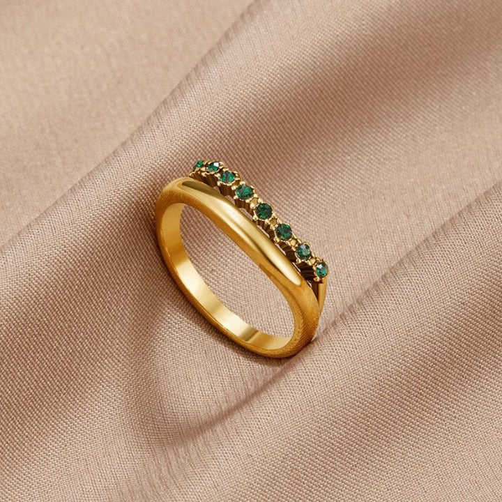 Carmen - Layered Emerald Green Ring