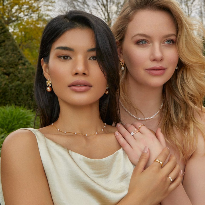 Golden Pearl Necklace Reine