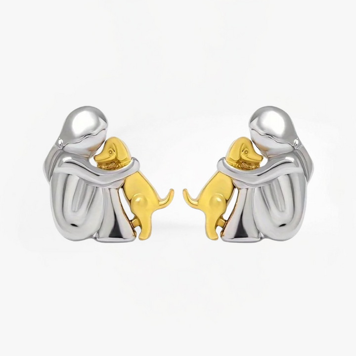 Elenza  | Dog Motif Embrace Earrings