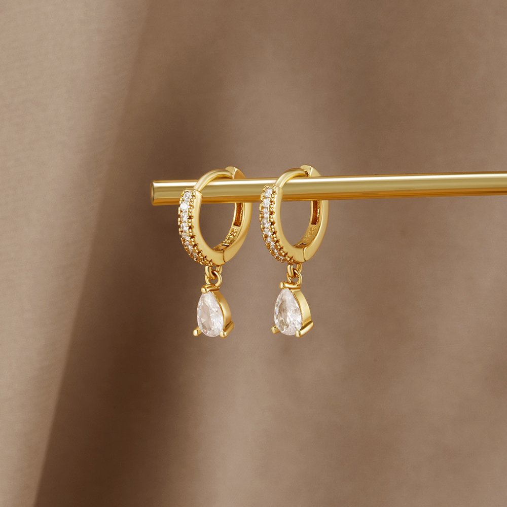Premium Gold Crystal Earrings
